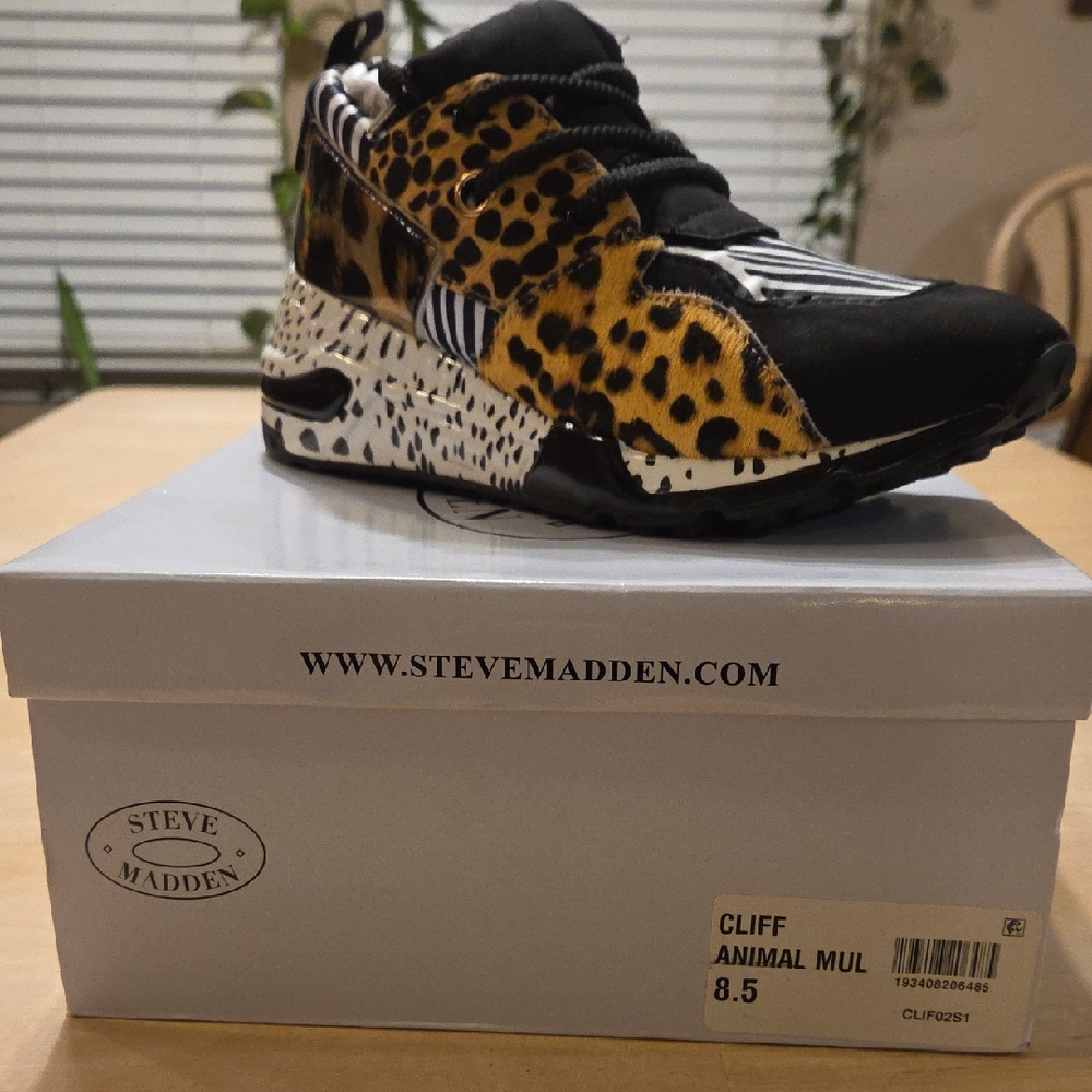 Steve Madden Multicolor Animal Print Sneakers